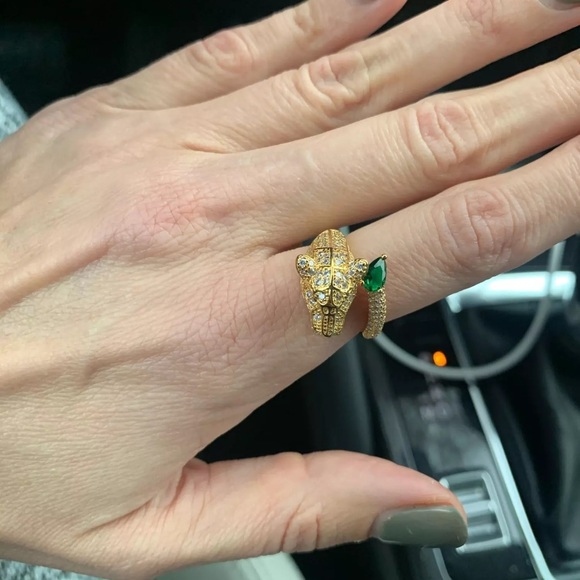 14K panther cat ring - Picture 3 of 4